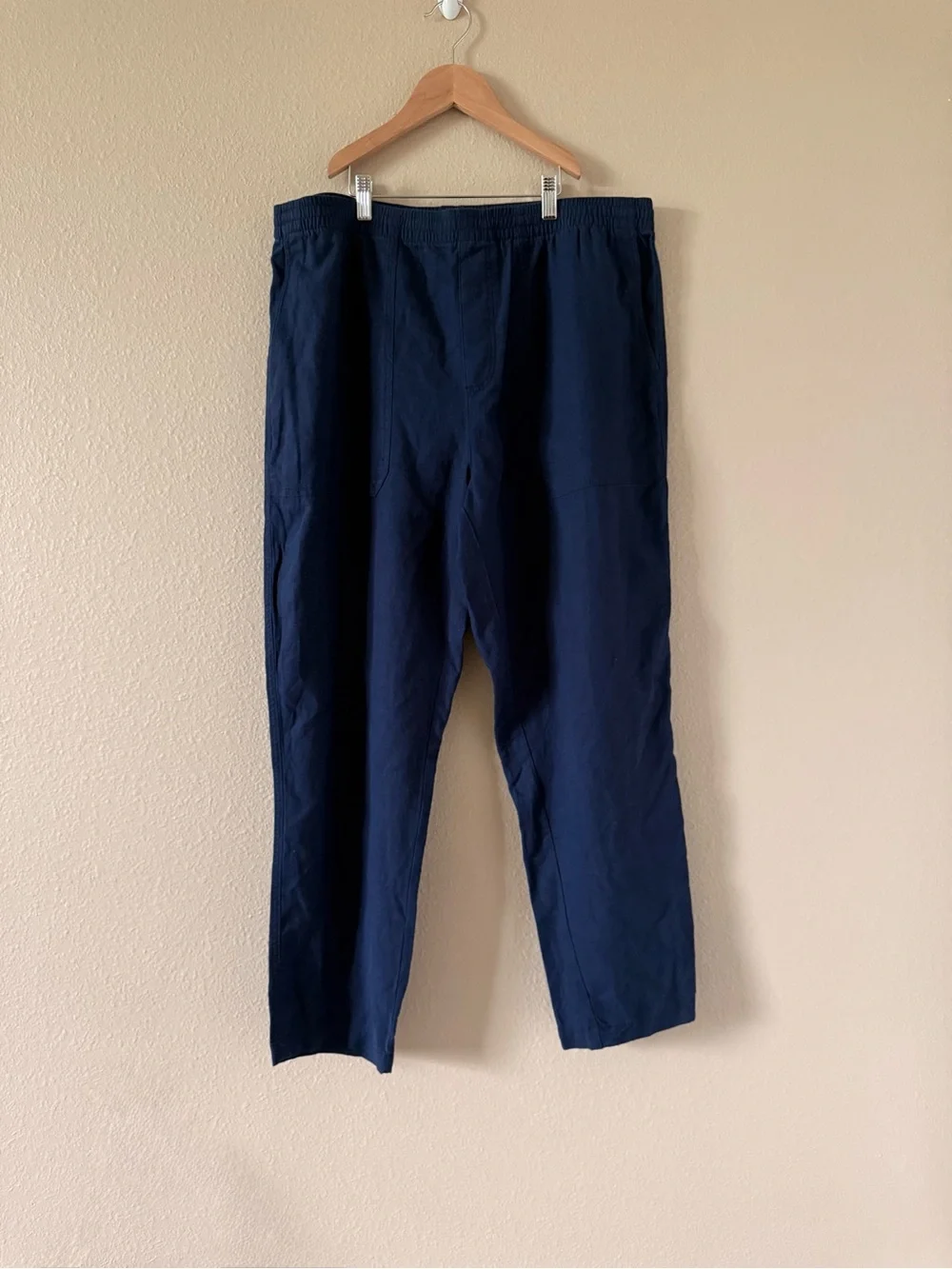 Banana Republic Navy Relaxed Elastic-Waist Pants